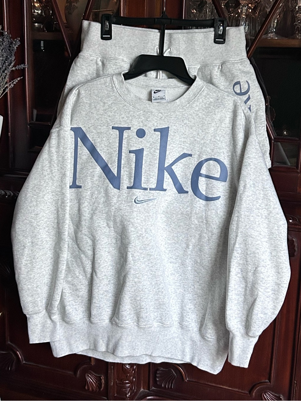 Nike Phoenix Fleece Matching Crewneck Sweatshirt & Shorts
